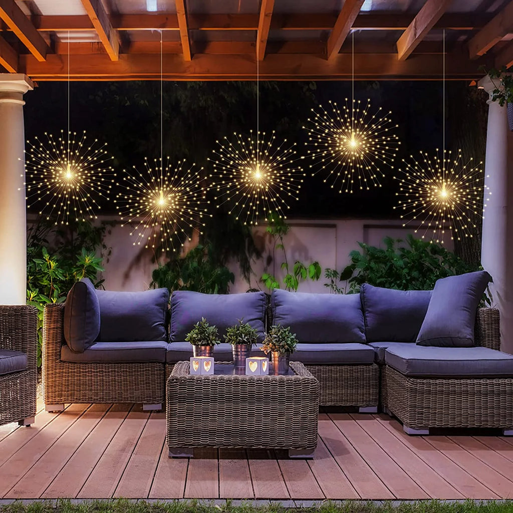 800 Led Solar Starburst Sphere Lights Waterproof Hanging Fairy Light T103012