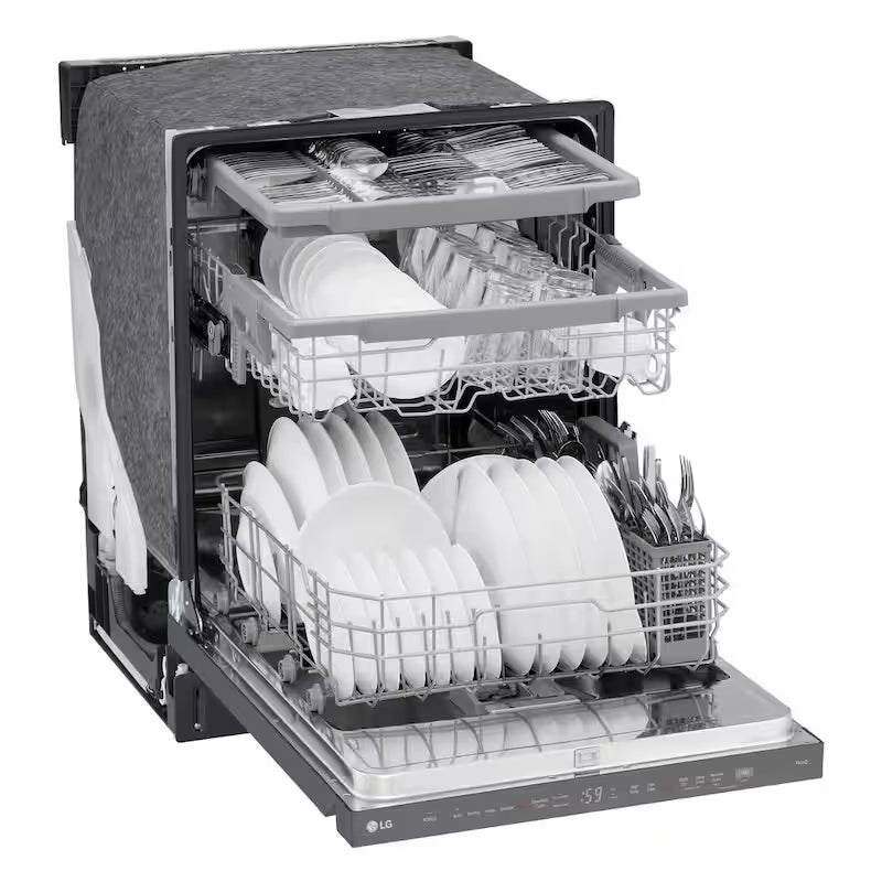 24 in. Smart Wi-Fi Dishwasher, Black Stainless Steel P5042