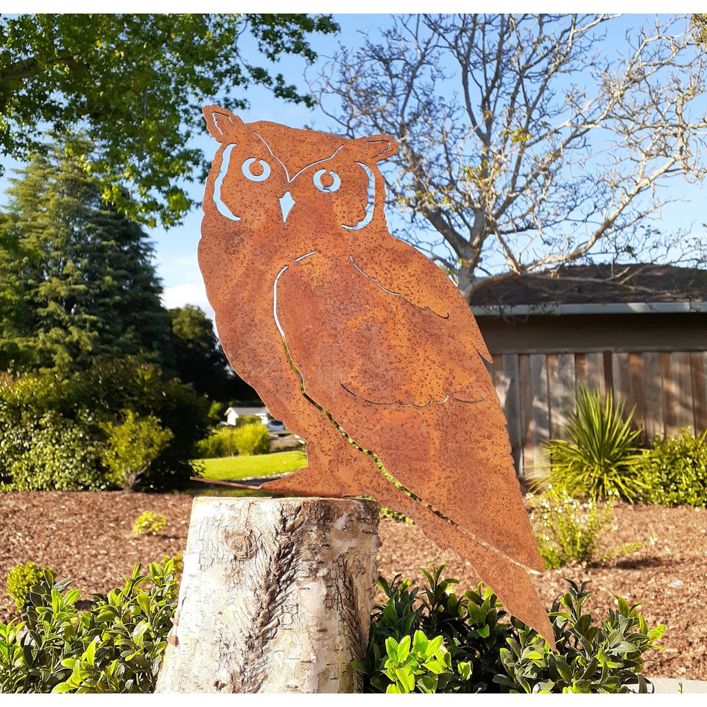 Metal Rustic Look Owl Silhouettes (Set of 2) M477