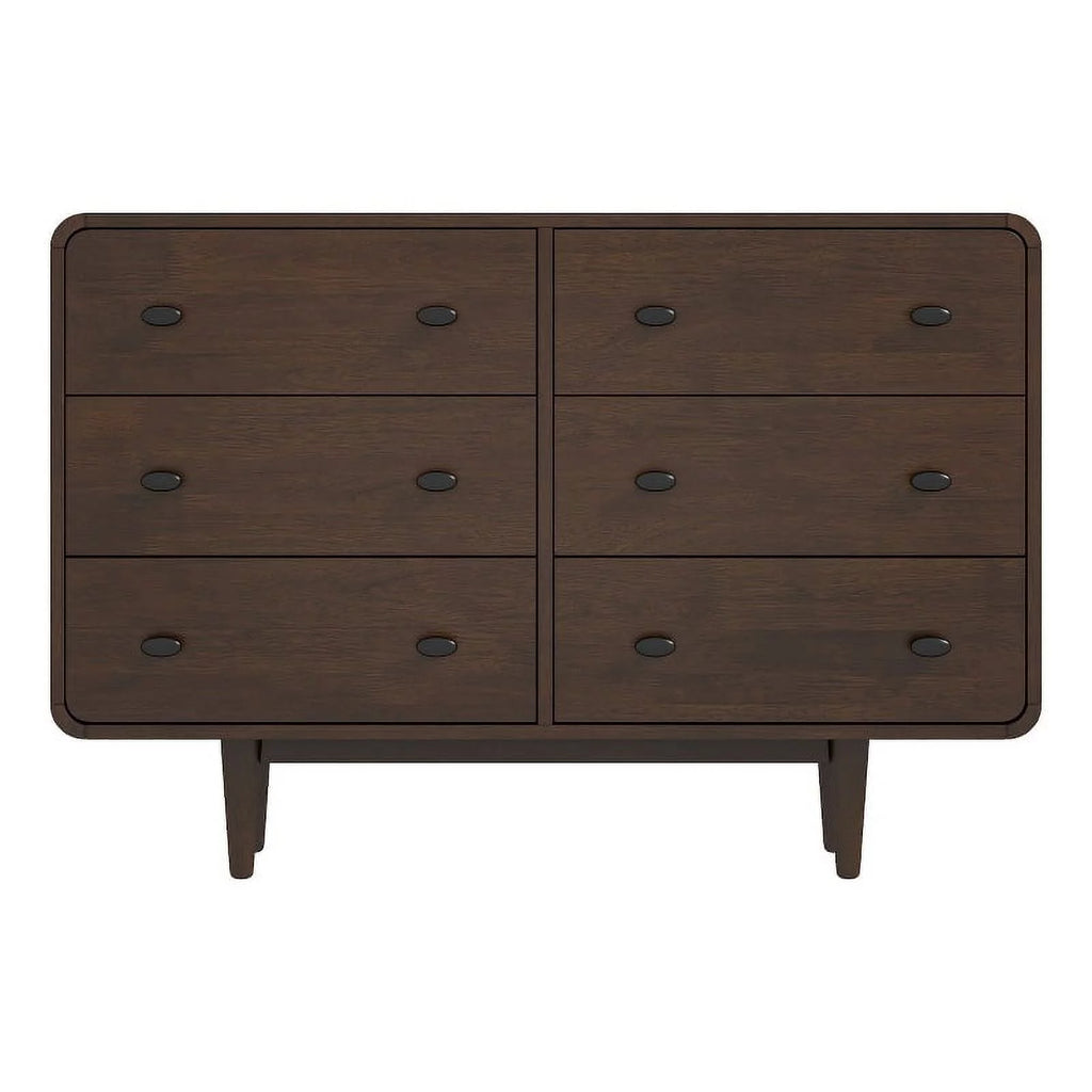 Brown 6 Drawer Solid Wood Dresser F971797