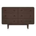 Brown 6 Drawer Solid Wood Dresser F971797