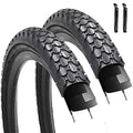 2 Pack 26" x 2.125" Beach Cruiser Bike Tires Black Wall/White Side Wall C745