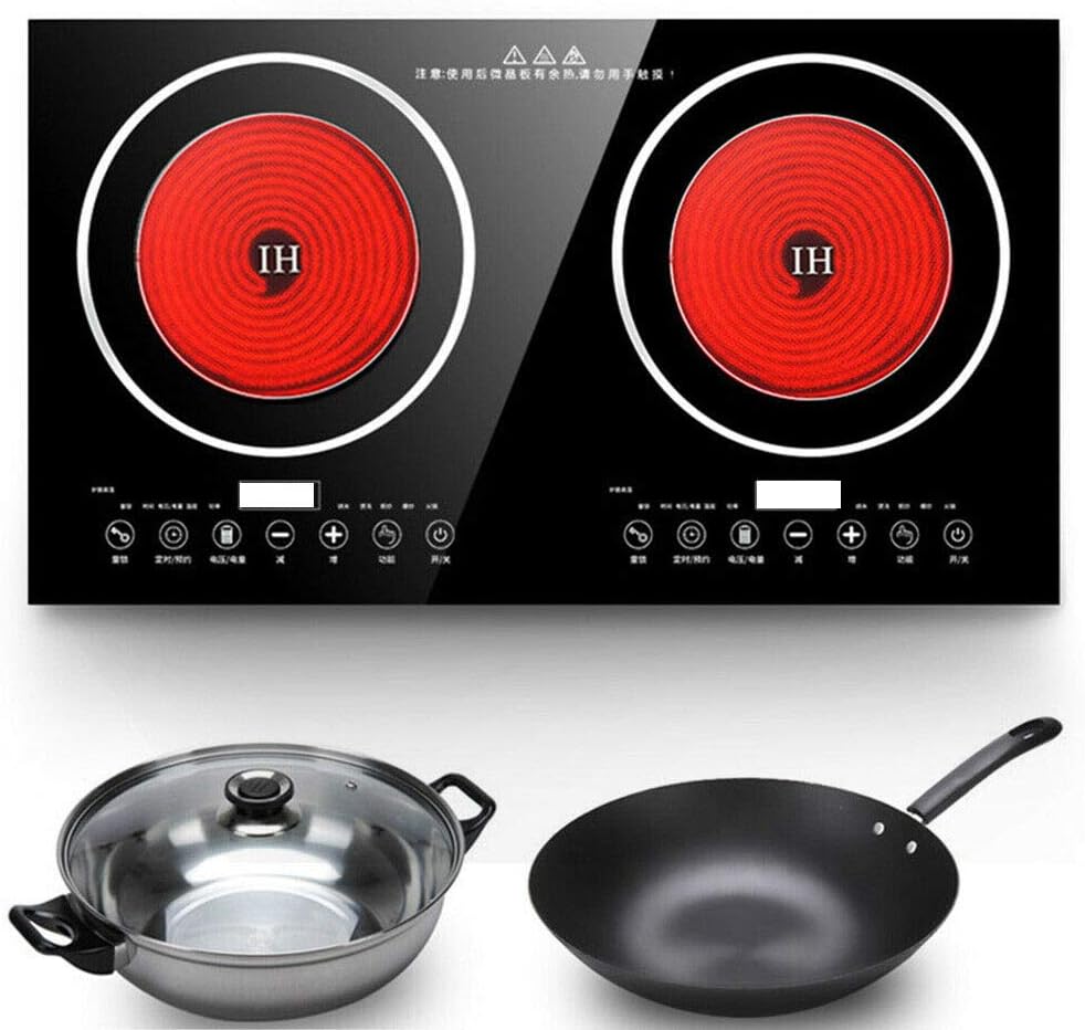 1200W Dual Induction Cooktop Stainless Steel K1816