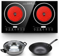 1200W Dual Induction Cooktop Stainless Steel K1816
