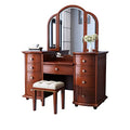 9 Drawer Vanity Table and Stool Set with LED Light U175994