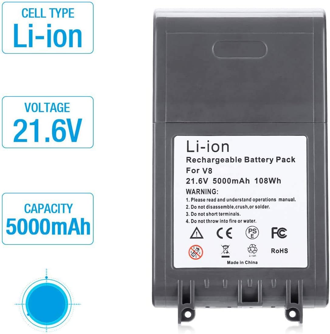 5.0Ah V8 Replacement Battery U7922