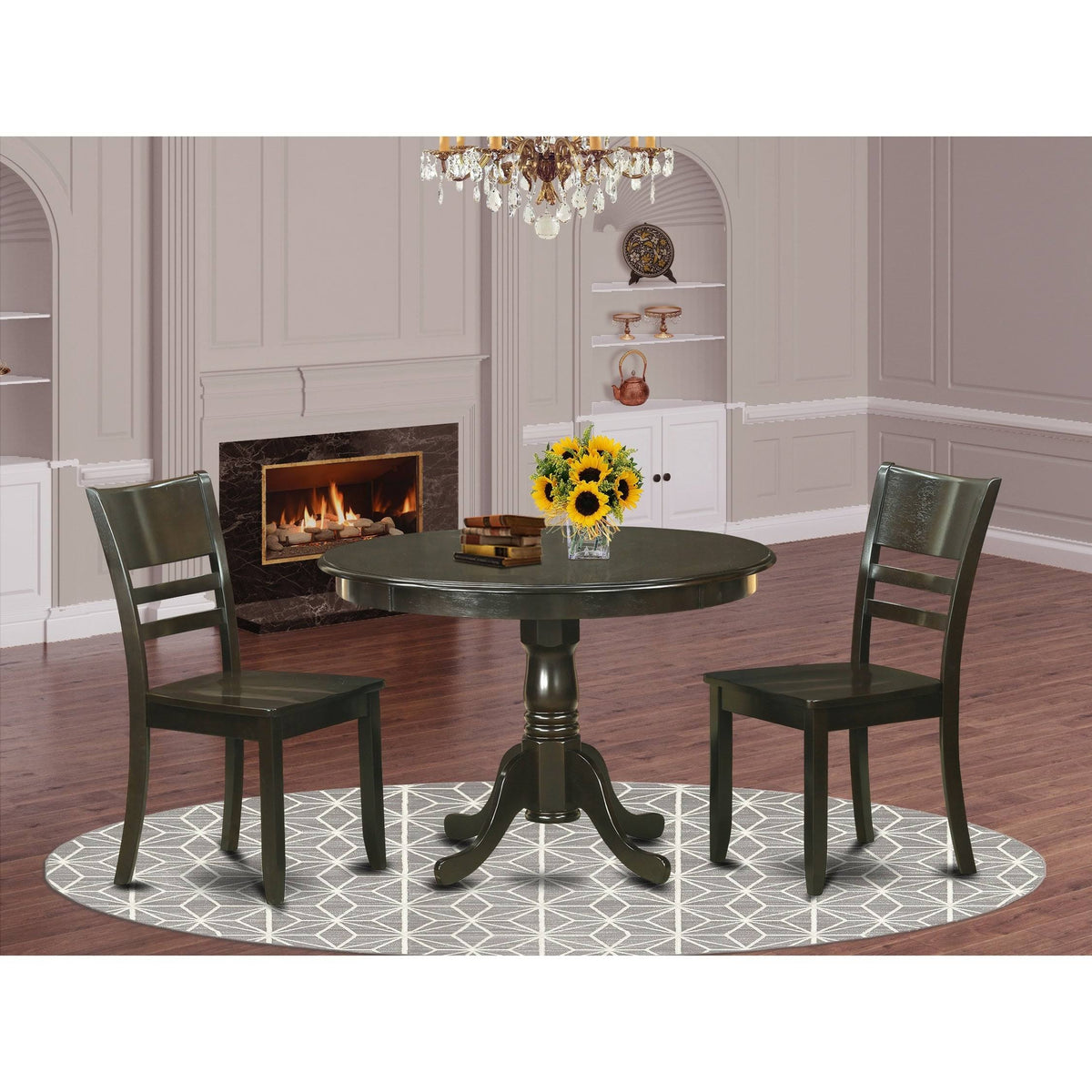 3 Piece Small Kitchen Table and Chairs Set H144
