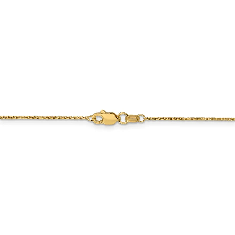 14kt Yellow Gold Diamond Cut Cable Chain 14 inch Lobster Clasp D312