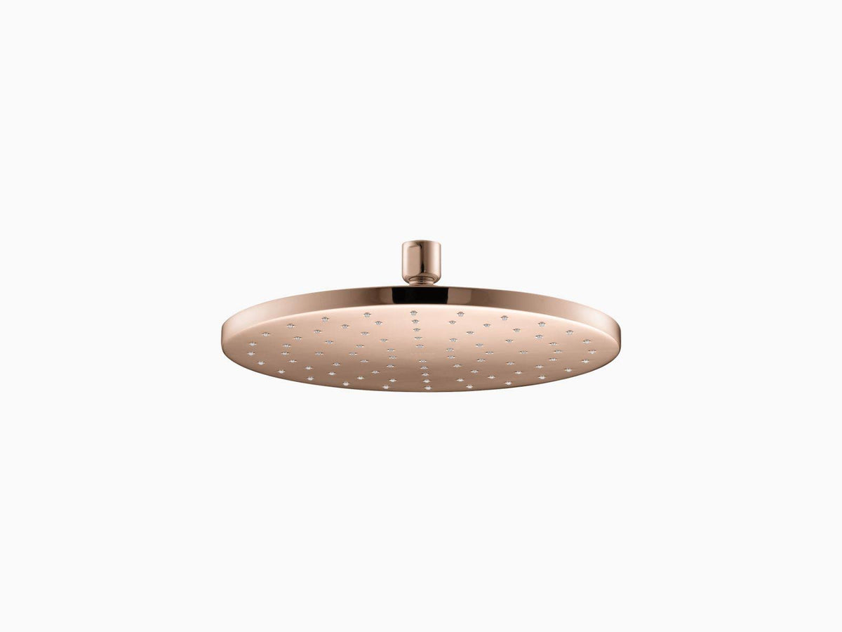 Vibrant Rose Gold Round Rainhead with Katalyst air-induction Spray, 2.5 GPM A10635