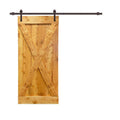 Colonial Maple Stained Pine Wood Interior Sliding Barn Door with Hardware Kit N9480