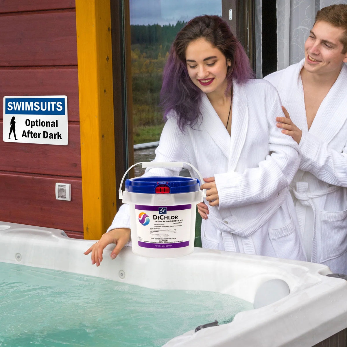 Dichlor Granular Chlorine Sanitizing Shock for Hot Tubs 5 lbs Z3644