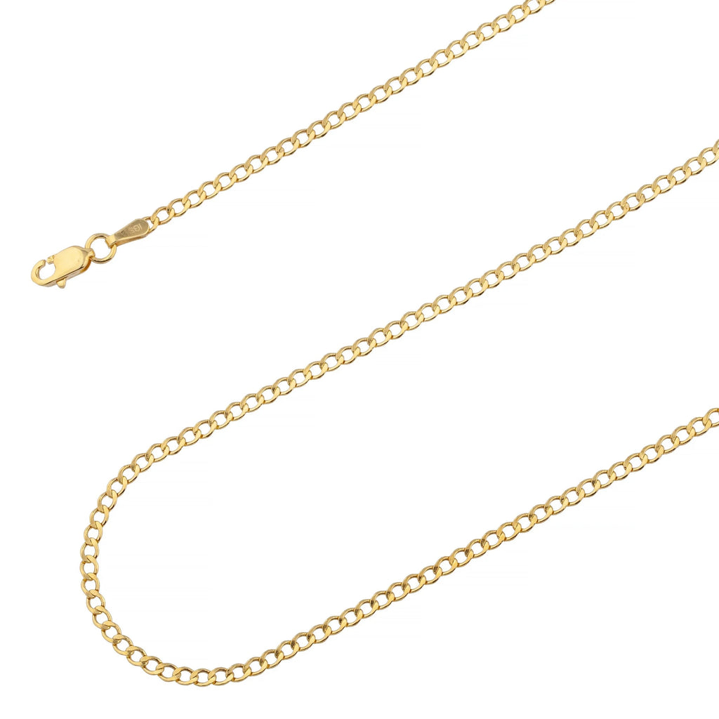 925 Sterling Silver Hollow Cuban Curb Link Chain Necklace E1568