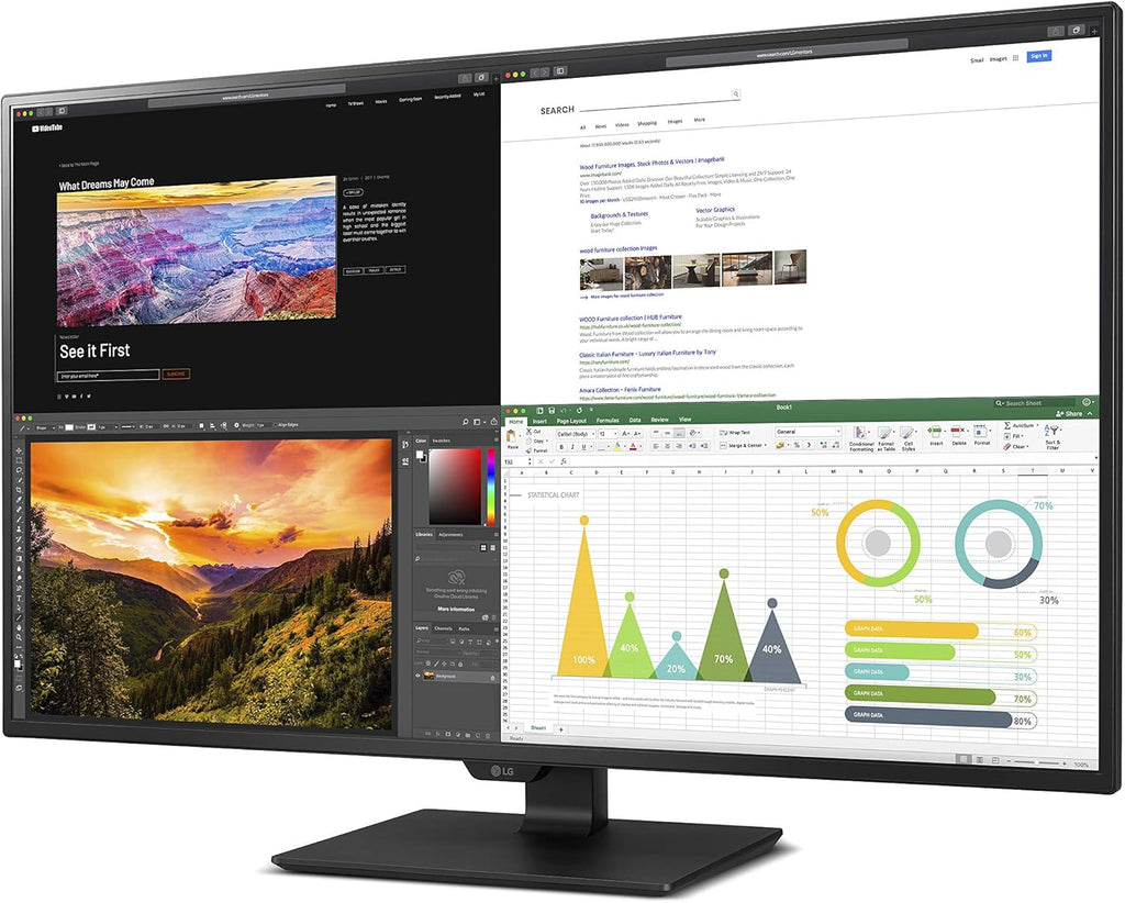 43 Inch UHD IPS Display with USB Type-C and HDR10 U221