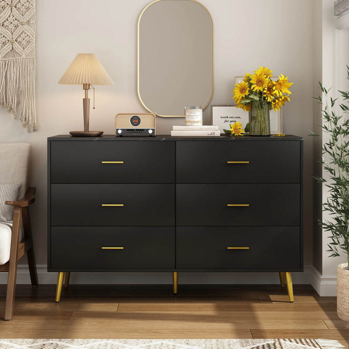 White 7 Drawer Wood Dresser Z16037