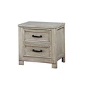 Antique White USB Outlet Nightstand M893