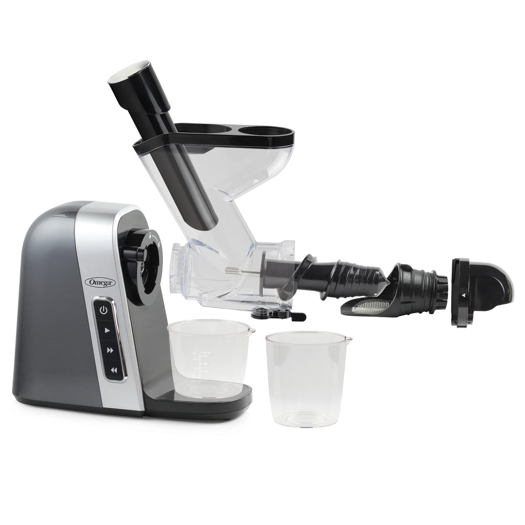 Gray Slow Masticating Juicer with Wide Mouth Chute O782