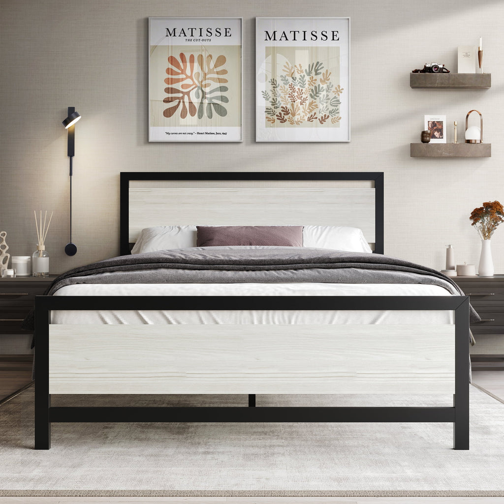 Twin Metal Platform Bed Light Grey G99561