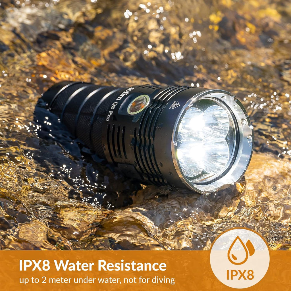 Rechargeable Flashlight 11000 Lumen with 4 x CREE XHP50.2 LEDs J6123