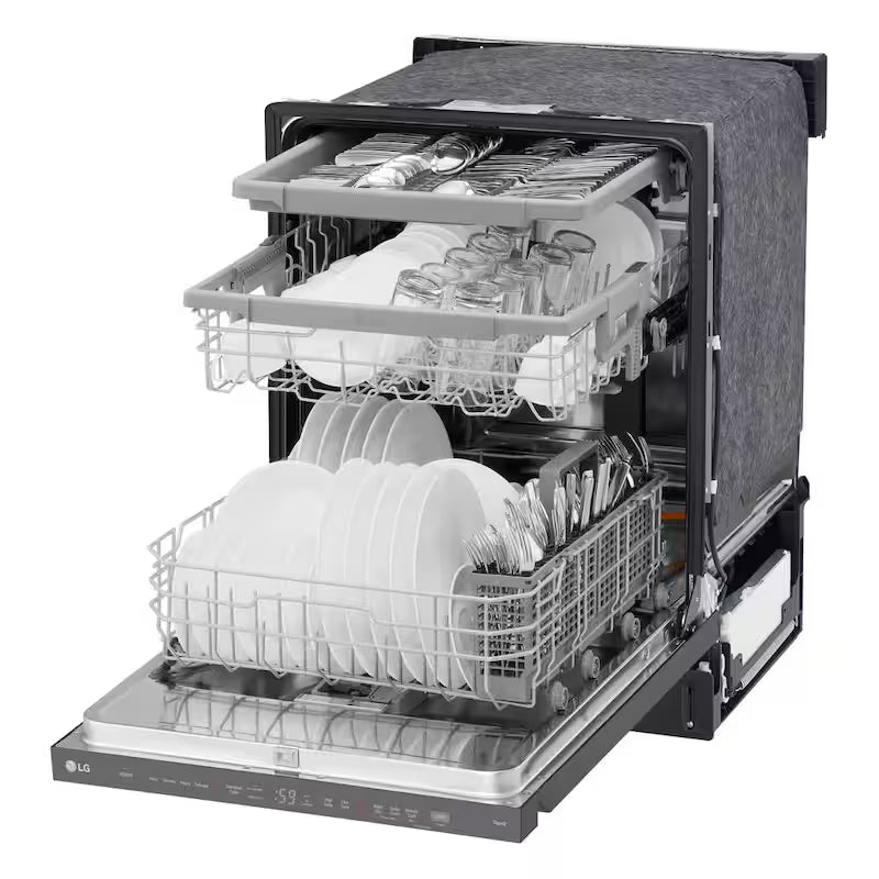 24 in. Smart Wi-Fi Dishwasher, Black Stainless Steel P5042