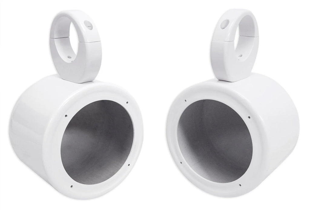 5.25" 360° Swivel White Aluminum Surface Mount Speaker Pods U396027