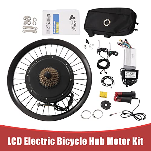 72V 2000W 560rpm Rear Wheel Electric Bike Conversion Kit with LCD Display for 20-inch Bicycles O79038