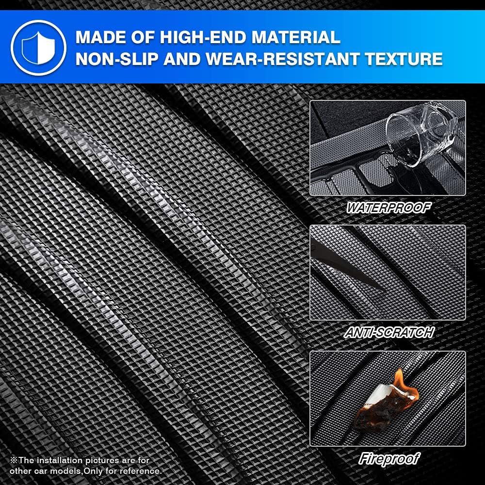 All-Weather Car Floor Mats Front & Rear Row Full Set TPE S51458