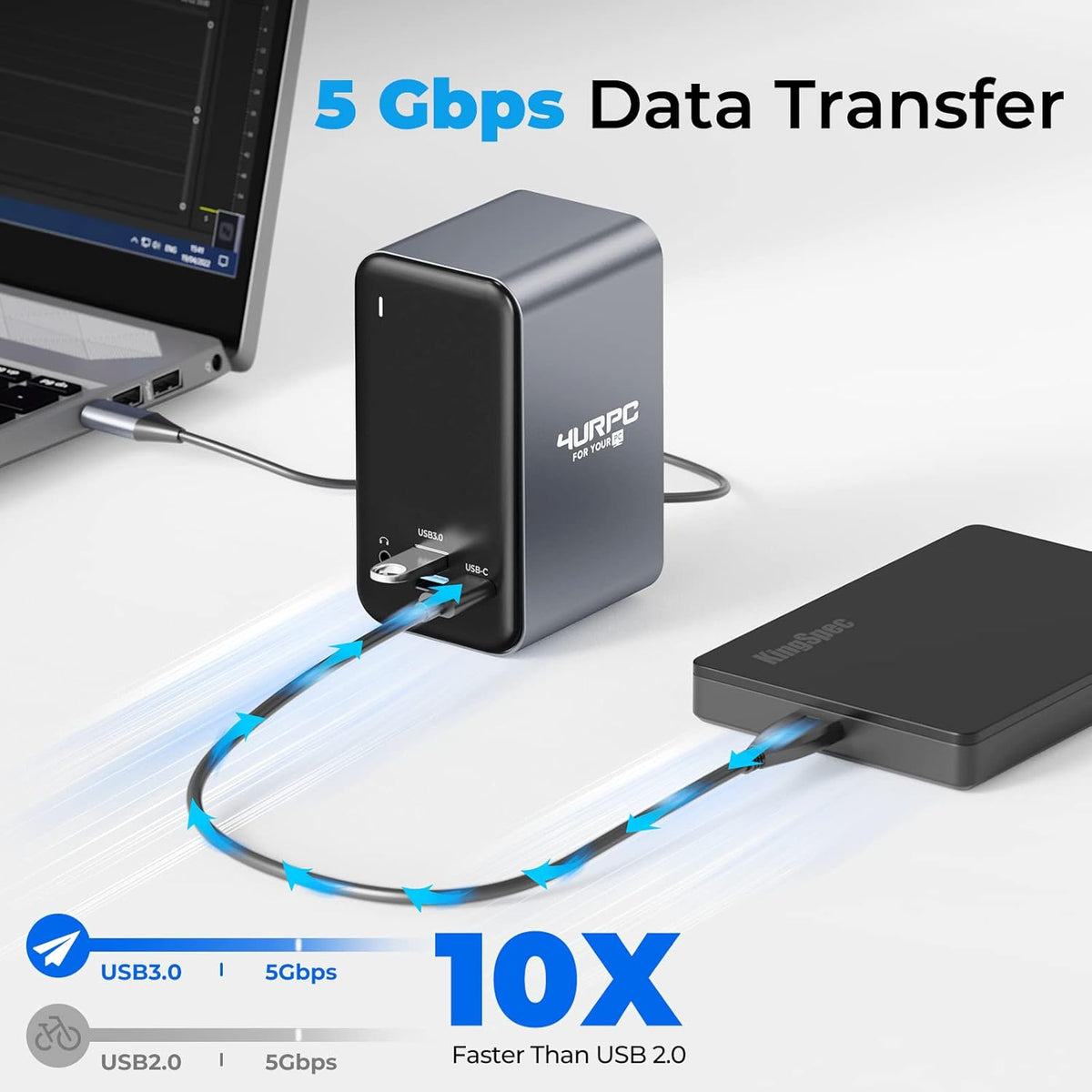 15-in-1 USB C Docking Station with Dual HDMI, VGA, USB, RJ45 V605