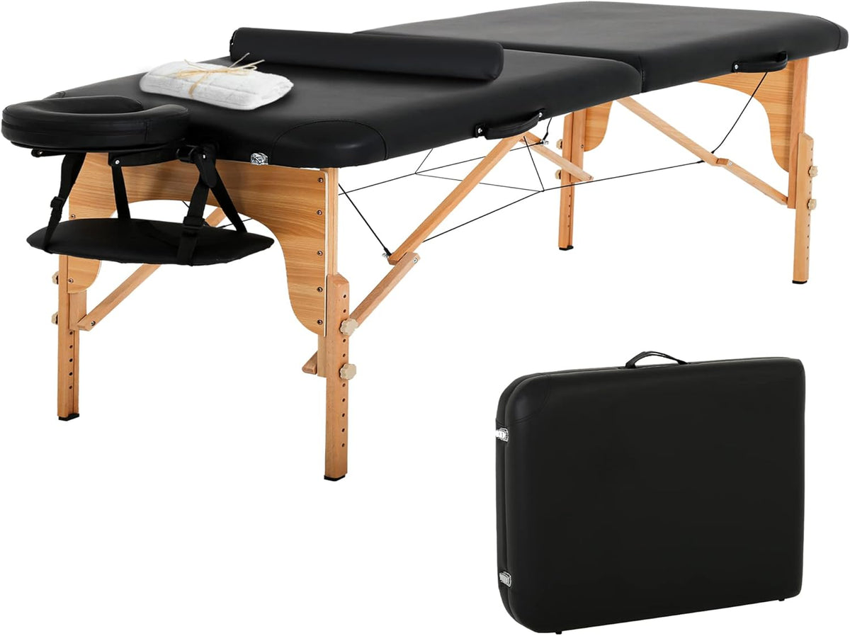 Portable 84 Inch 2 Folding Lightweight Massage Table with Carry Case N159