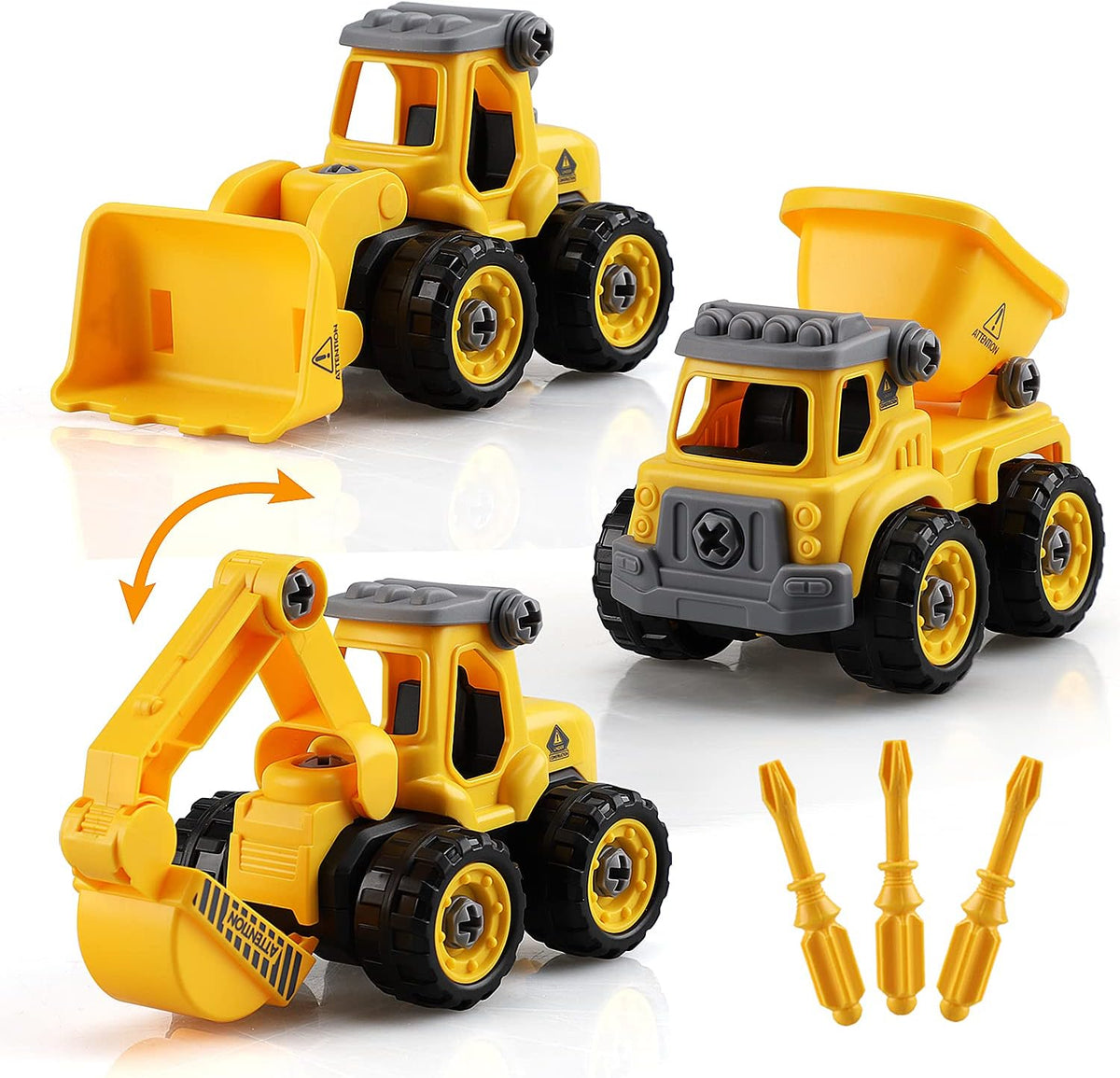 Take Apart Construction Vehicles Truck Toys Set with Drills U448