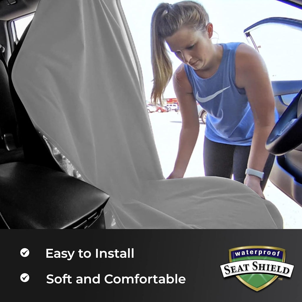 Gray Non-Slip Removable Car Seat Cover Pack of 2 I419673