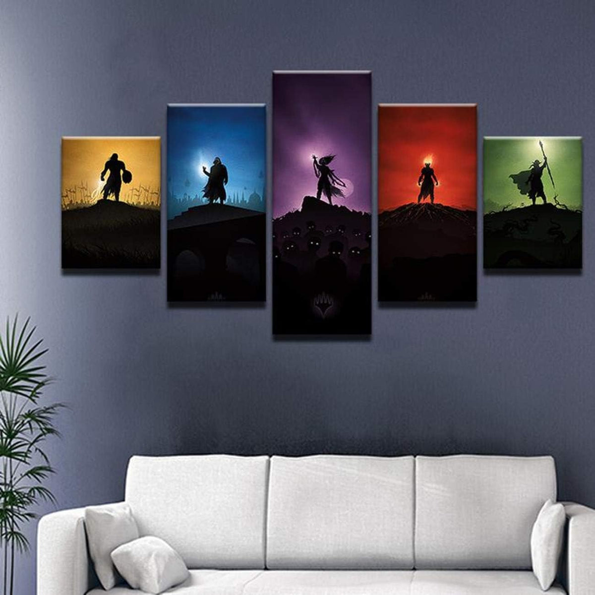5 Panel Canvas Print Wall Art V13504