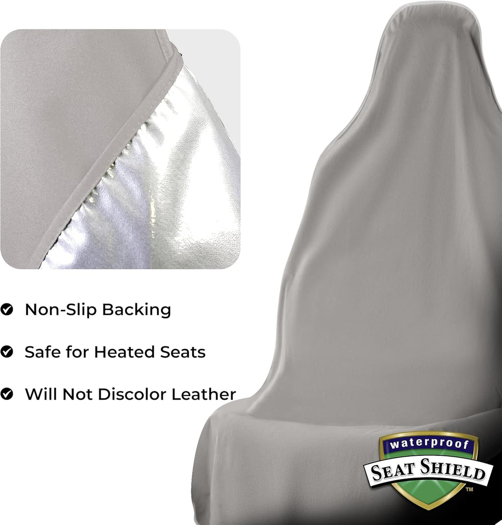 Gray Non-Slip Removable Car Seat Cover Pack of 2 I419673