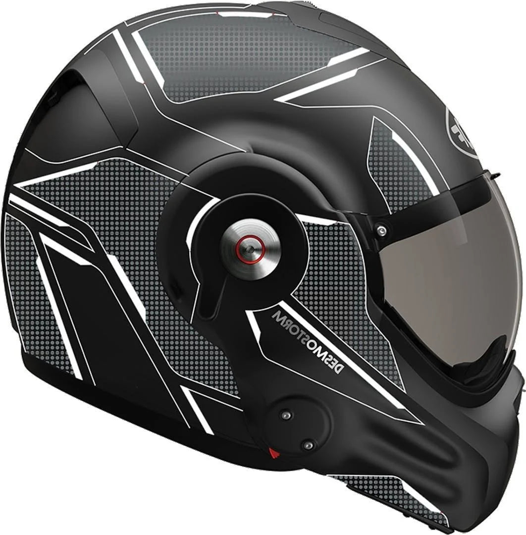 Matt Black Titan White L Motorcycle Helmet Y84230