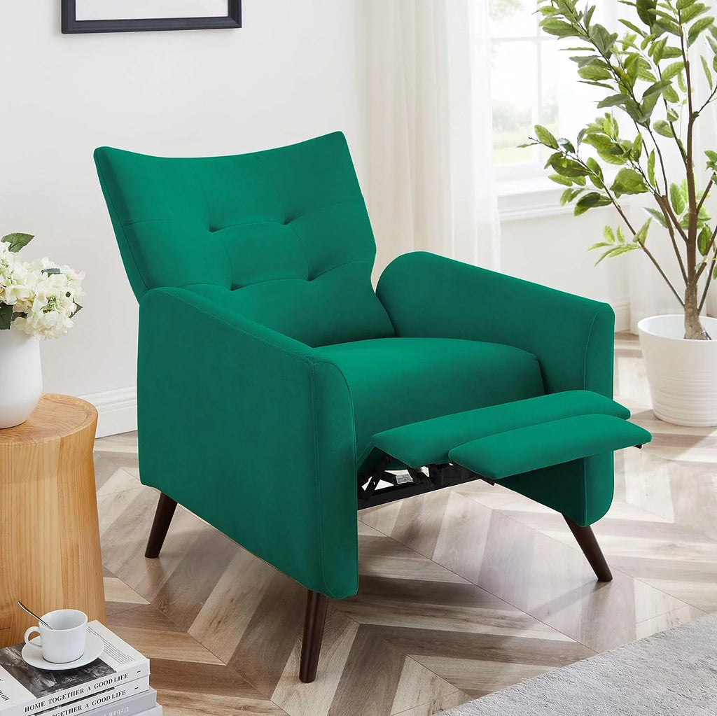 Velvet Pushback Recliner Chair O225