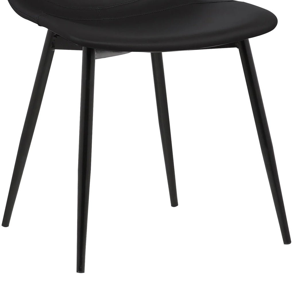 Black Faux Leather Dining Side Chair E8679