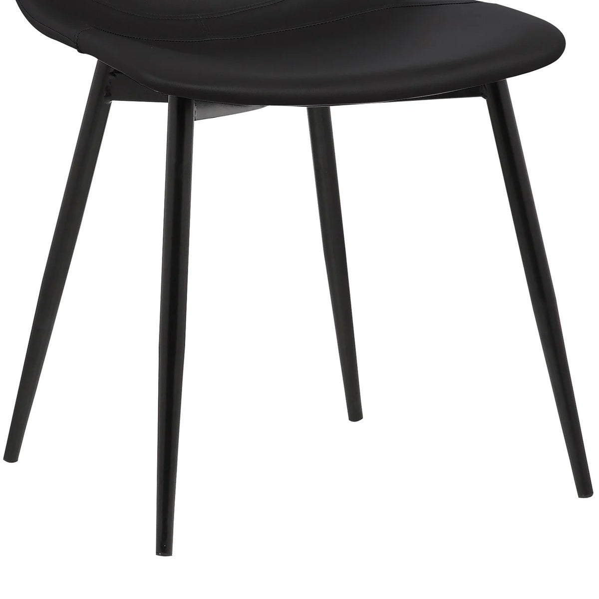 Black Faux Leather Dining Side Chair E8679