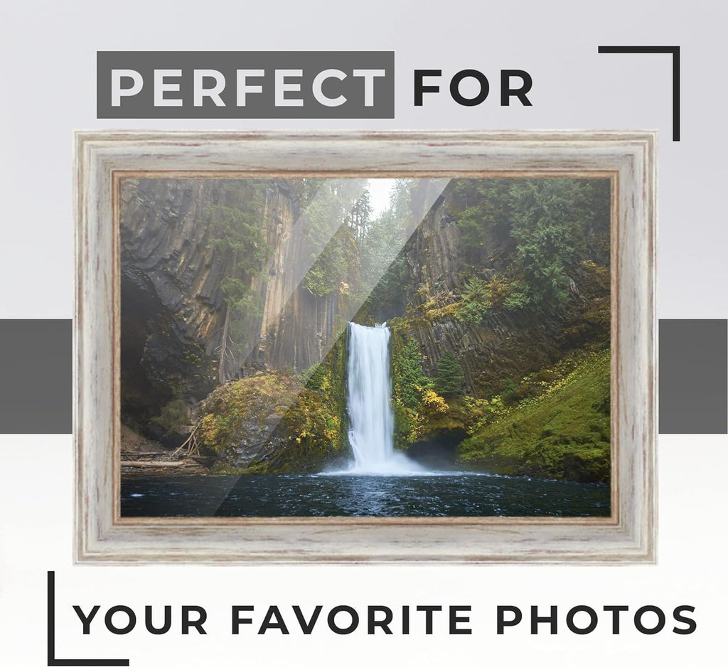 White Real Wood Picture Frame S45513