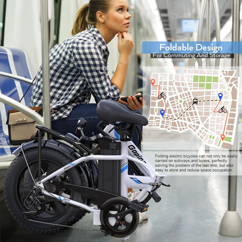 350W Fat Tire Folding Electric Bike V82590