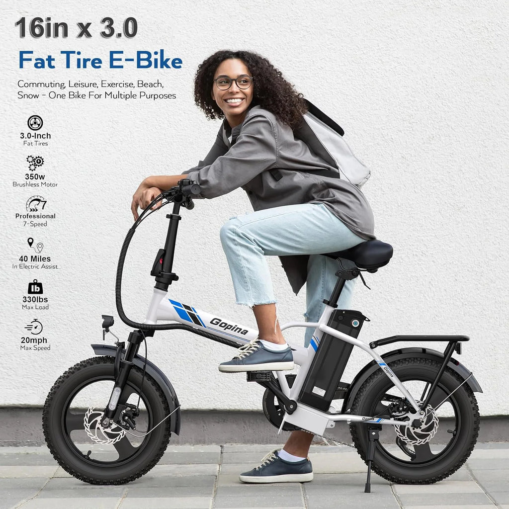 350W Fat Tire Folding Electric Bike V82590