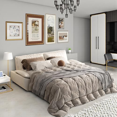 Queen Size Velvet Convertible Sleeper Sofa P71753