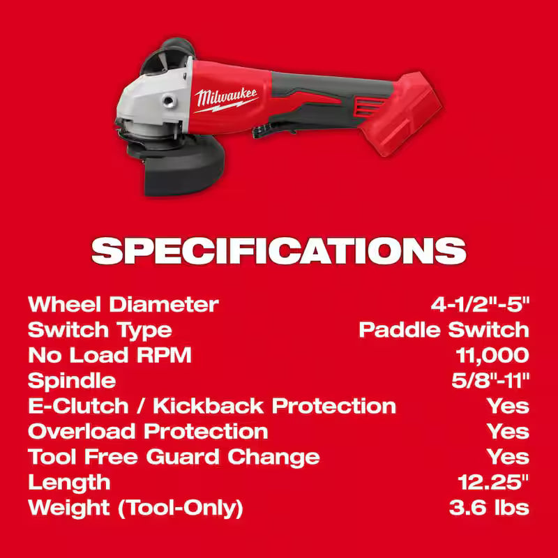 18-Volt Lithium-Ion Brushless Cordless 4-1/2 in./5 in. Grinder I741479