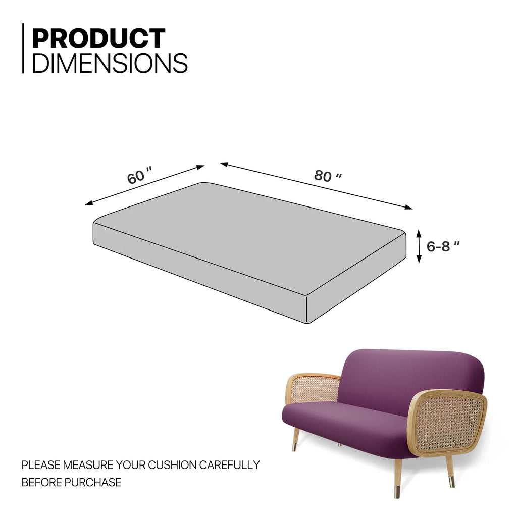 Queen Size Burgundy Futon Cover 60x80 inch D198