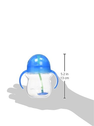 7 Ounce 2 Pack Blue/Green Weighted Straw Sippy Cup R906702