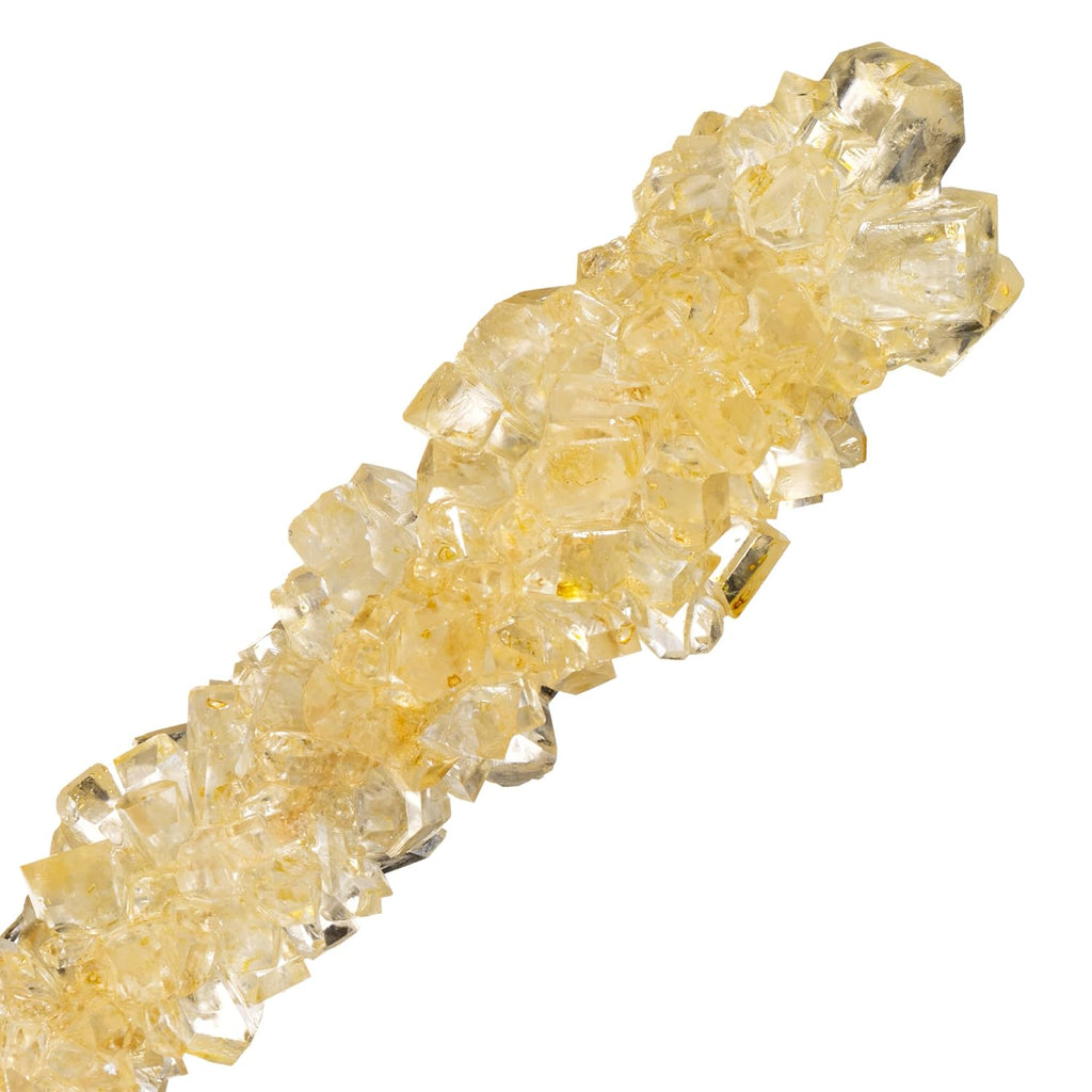 24 Individually Wrapped Gold and Red Rock Candy Sugar Sticks E176