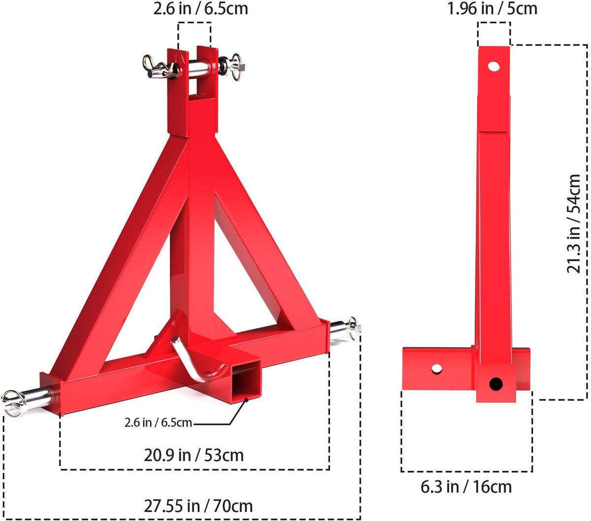 3 Point 2 Hitch Receiver Adapter Drawbar Trailer Adapter P39282
