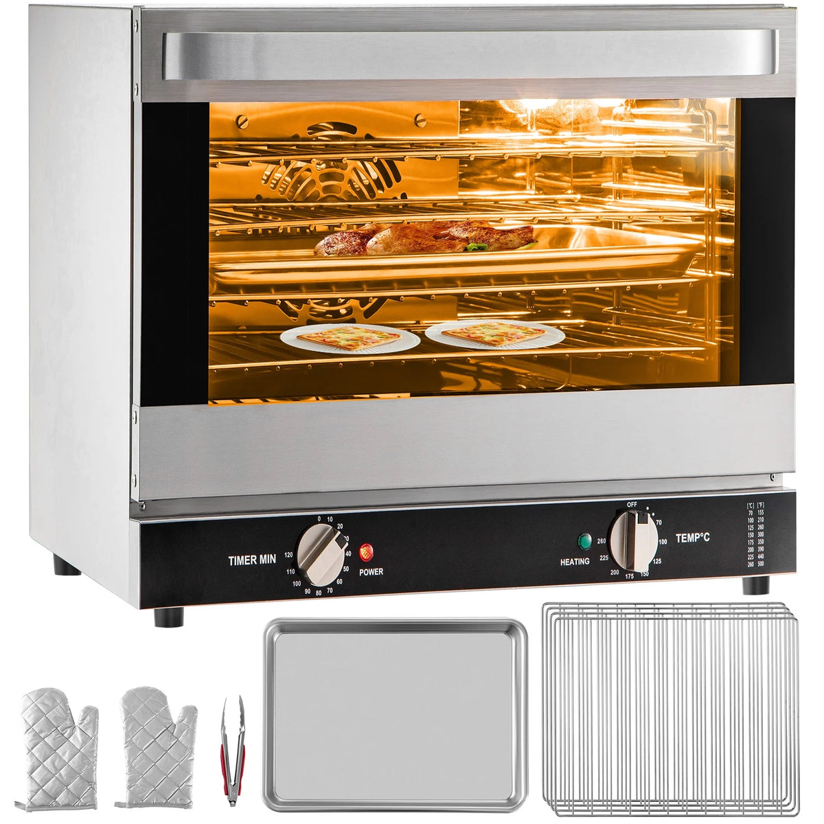 Commercial Convection Oven, 66L, 1800W, 4-Tier P5810