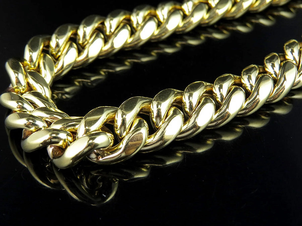 10K Yellow Gold Miami Cuban Link Chain with Box Clasp E934629