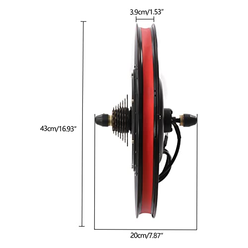 72V 2000W 560rpm Rear Wheel Electric Bike Conversion Kit with LCD Display for 20-inch Bicycles O79038