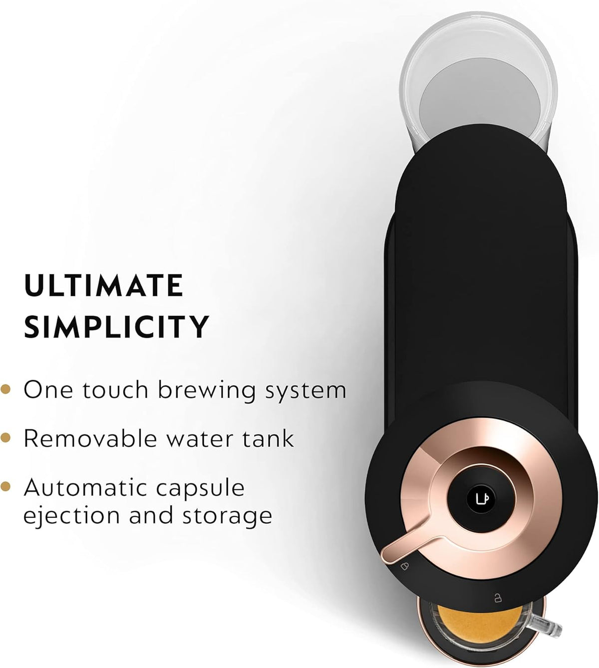 Black Matte Rose Gold Coffee and Espresso Maker L53680