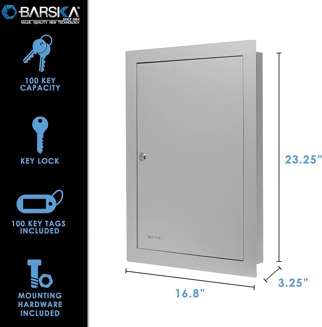 Adjustable 100 Position Key Cabinet Lock Box Gray F7603